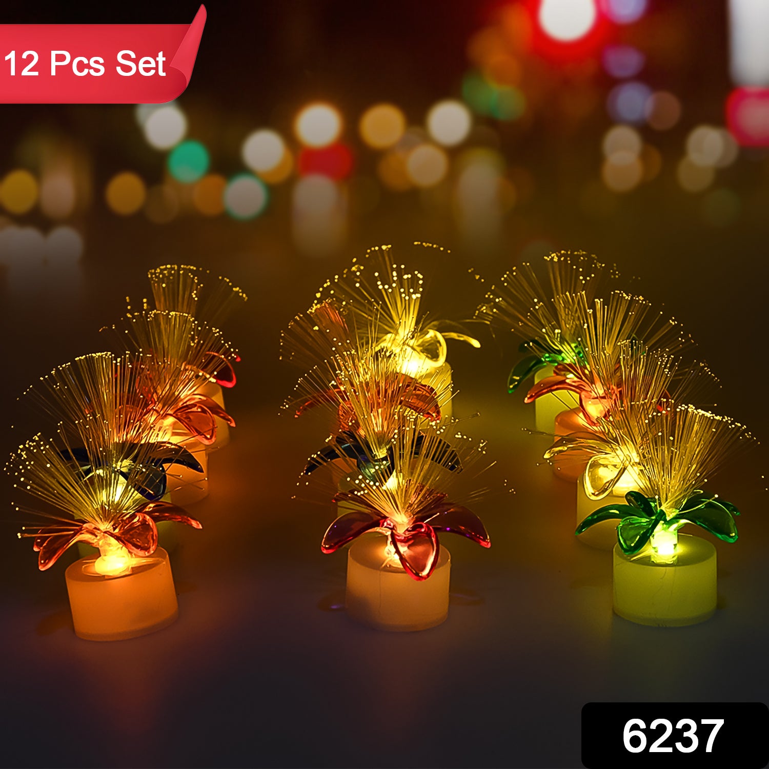 6237 Fiber Optic Light Mini Color Change Led Table Centerpieces  Light Up Candle - Pack Of 12 6237 Fiber Optic Light Mini Color Change Led Table Centerpieces  Light Up Candle - Pack Of 12